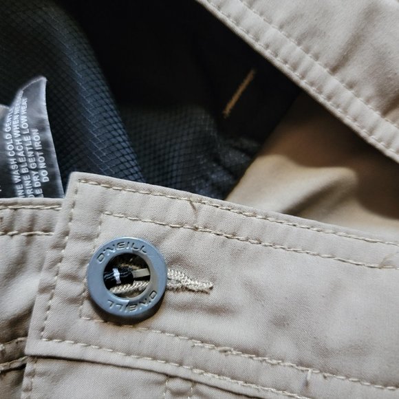 O'Neill Hybrid Khaki Board Shorts Size 30 - Picture 2 of 9